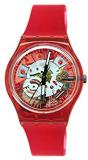 Swatch Mens Analogue Quartz Watch with Silicone Strap GR178
