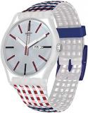 Swatch Unisex Adult Analogue Quartz Watch with Silicone Strap SUOW709
