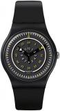 Swatch Mens Analogue Quartz Watch with Silicone Strap SUOB157