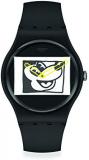 Swatch orologio Mickey Blanc SUR Noir Special Edition Keith Haring 41mm Original...