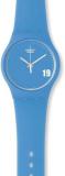 Swatch Unisex Quartz Analogue Watch sujz102, Blue Plastic Strap