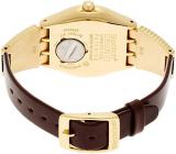 Swatch Men's Digital Quartz Watch with Leather Strap YLG130