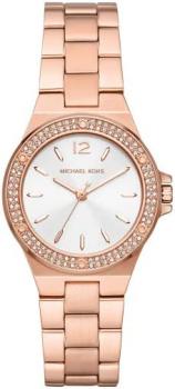 Michael Kors Watch for Women Lennox, Three Hand Movement, 33 mm Rose Gold Stainless Steel Case with a Stainless Steel Strap, MK7279