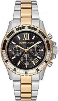 Michael Kors Watch for Women Everest, Chronograph Movement, 42 mm Silver Stainless Steel Case with a Stainless Steel Strap, MK7209