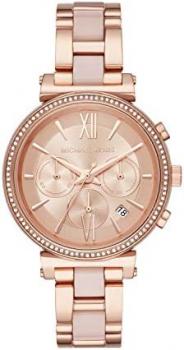 Michael Kors Women's Watch Sofie, 39 mm case size, Chronograph movement, Stainless Steel strap