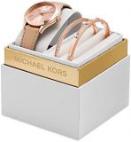Michael Kors Women's Slim Runway Vachetta Leather Strap Watch Box Set 33mm MK3428