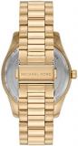 Michael Kors Watch for Men Lexington, Multifunction Movement, 45 mm Gold Stainless Steel Case with a Stainless Steel Strap, MK8947