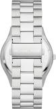 Michael Kors Watch for Men Slim Runway, Three Hand Movement, 44 mm Silver Stainless Steel Case with a Stainless Steel Strap, MK1060SET