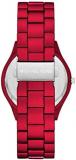 Michael Kors - Slim Runway Analogue Quartz Watch with Red Stainless Steel Strap for Men MK8768