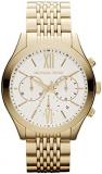 Michael Kors Women's MK5762 Gold Stainless-Steel Quartz Watch with White Dial