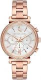 Michael Kors Women's Watch Sofie, 39mm case size, Chronograph movement, Stainles...