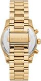 Michael Kors Watch for Women Lexington, Chronograph Movement, 38 mm Gold Stainless Steel Case with a Stainless Steel Strap, MK7241