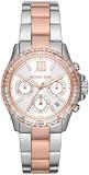 Michael Kors Watch for Women Everest, Chronograph Movement, 36 mm Silver Stainle...
