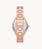 Michael Kors Watch for Women Liliane, Three Hand Movement, 36 mm Rose Gold Stainless Steel Case with a Stainless Steel Strap, MK1068SET