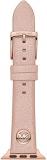 Michael Kors Band Compatible with Apple Watch, 38/40/41 mm - 18 mm Pink Leather, MKS8004