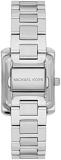 Michael Kors Ladies Emery Three Hand Stainless Steel Watch, 33mm case Size with Stainless Steel Bracelet