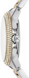 Michael Kors Watch for Women Camille, Multifunction Movement, 33 mm Silver/gold Stainless Steel Case with a Stainless Steel Strap, MK6982