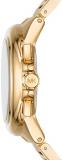 Michael Kors Watch for Women Camille, Chronograph Movement, 43 mm Gold Stainless Steel Case with a Stainless Steel Strap, MK7270