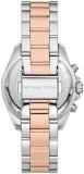 Michael Kors Watch for Women Bradshaw, Chronograph Movement, 36 mm Silver Stainless Steel Case with a Stainless Steel Strap, MK7258