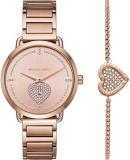 Michael Kors Watch for Women Portia, Three-Hand Movement, Rosegold Stainless Ste...