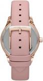 Michael Kors Watch for Women Layton, Three Hand Movement, 38 mm Rose Gold Stainless Steel Case with a Leather Strap, MK2909