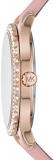 Michael Kors Watch for Women Layton, Three Hand Movement, 38 mm Rose Gold Stainless Steel Case with a Leather Strap, MK2909