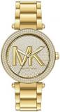 Michael Kors Watch for Women Parker, Three Hand Movement, 39 mm Gold Stainless Steel Case with a Stainless Steel Strap, MK7283
