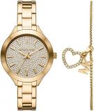 Michael Kors MK1046 Ladies Slim Runway Watch and Bracelet Gift Set