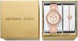 Michael Kors Women's Gabbi Three-Hand, Rose Gold-Tone Stainless Steel Watch Set, MK1032