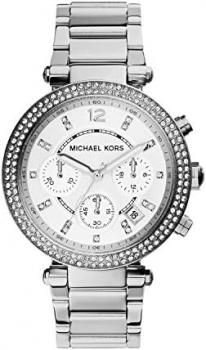 Michael Kors Women's Watch PARKER, 39 mm case size, Chronograph movement, Stainless Steel strap