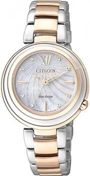 Citizen Elegance Ladies 'Watch Analogue Quartz Eco Drive (One Size, Pearl)