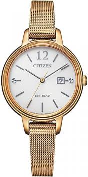 Citizen Women Analogue Eco-Drive Watch with Stainless Steel Mesh Band