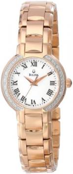 Bulova Women's 98R156 Classic Round Diamond Accented Watch