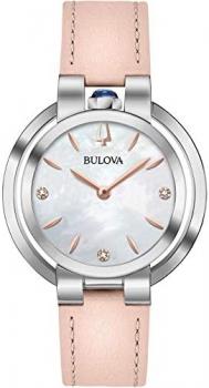 Bulova Women's Analogue Quartz Watch with Leather Strap 96P197