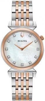 Bulova Womens Analogue Quartz Watch with Stainless Steel Strap 98P192
