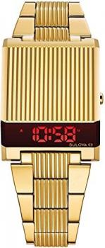 Bulova Men's Digital Quartz Watch with Stainless Steel Strap 97C110