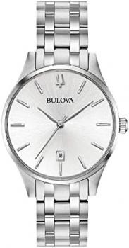 Bulova Womens Analog Quartz Watch with Stainless Steel Strap 96M148