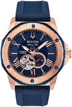 Bulova Mens Analogue Automatic Watch with Silicone Strap 98A227