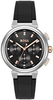BOSS Analogue Multifunction Quartz Watch for Women with Black Silicone Bracelet - 1502674