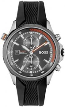 BOSS Chronograph Quartz Watch for Men with Black Silicone Bracelet - 1513931