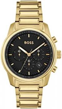 BOSS Chronograph Quartz Watch for Men with Gold Coloured Stainless Steel Bracelet - 1514006