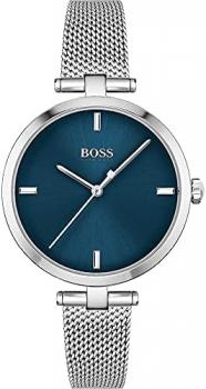 BOSS Analogue Quartz Watch for Women with Silver Stainless Steel Mesh Bracelet - 1502587