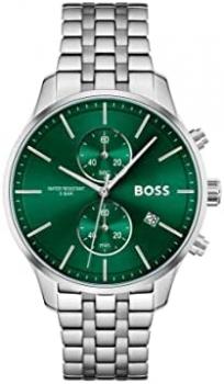 BOSS Chronograph Quartz Watch for Men with Silver Stainless Steel Bracelet - 1513975