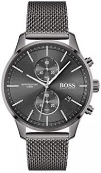 BOSS Chronograph Quartz Watch for Men with Grey Stainless Steel Mesh Bracelet - 1513870