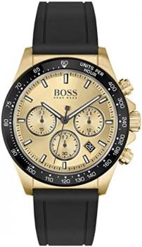 BOSS Chronograph Quartz Watch for Men with Black Silicone Bracelet - 1513874
