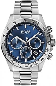 Hugo by Hugo Boss Black Men's Quartz Watch with Stainless Steel Strap, Silver, 22 (Model: 1513755), silver, Quartz Watch