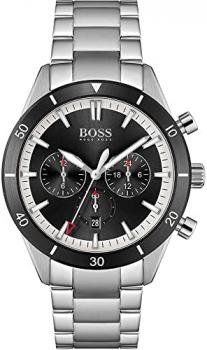 BOSS Men's Chronograph Quartz Watch Santiago with Stainless Steel Strap