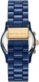 Michael Kors Ladies 38.00mm Quartz Multifunction Watch with Blue Analogue dial and Blue Metal Bracelet Strap MK7332