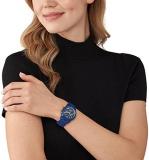 Michael Kors Ladies 38.00mm Quartz Multifunction Watch with Blue Analogue dial and Blue Metal Bracelet Strap MK7332