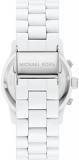 Michael Kors Ladies 38.00mm Quartz Multifunction Watch with White Analogue dial and White Metal Bracelet Strap MK7331